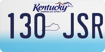 KY license plate 130JSR