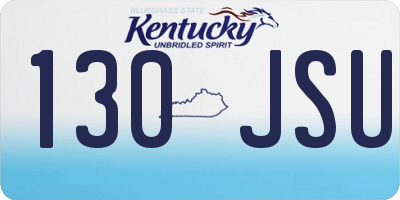 KY license plate 130JSU