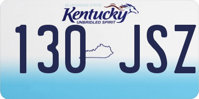 KY license plate 130JSZ