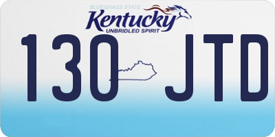 KY license plate 130JTD