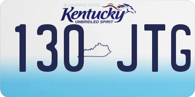 KY license plate 130JTG