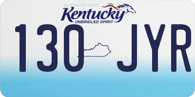 KY license plate 130JYR