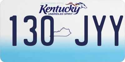 KY license plate 130JYY