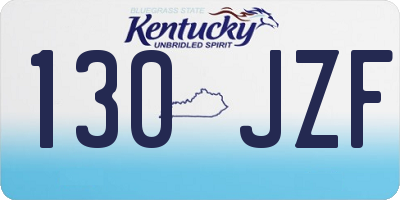 KY license plate 130JZF