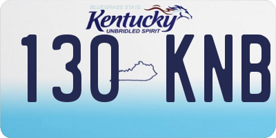 KY license plate 130KNB