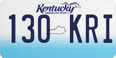 KY license plate 130KRI