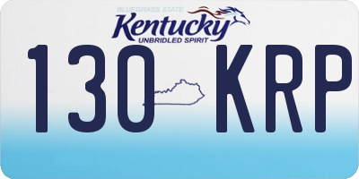 KY license plate 130KRP