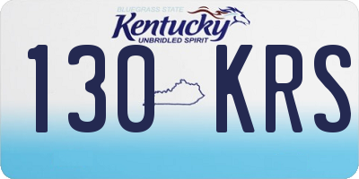 KY license plate 130KRS