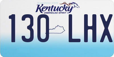 KY license plate 130LHX