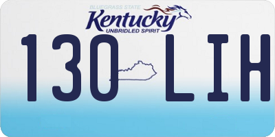 KY license plate 130LIH