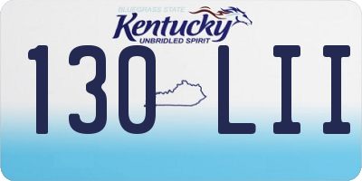 KY license plate 130LII