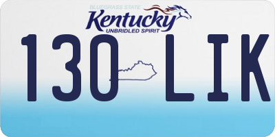 KY license plate 130LIK