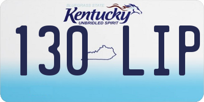 KY license plate 130LIP