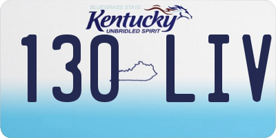 KY license plate 130LIV