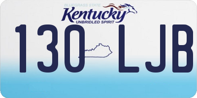 KY license plate 130LJB