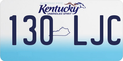 KY license plate 130LJC