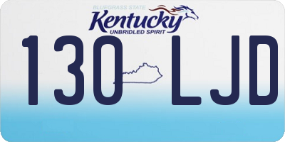 KY license plate 130LJD