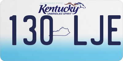 KY license plate 130LJE