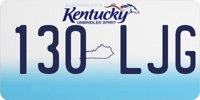 KY license plate 130LJG