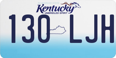 KY license plate 130LJH