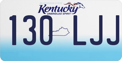 KY license plate 130LJJ