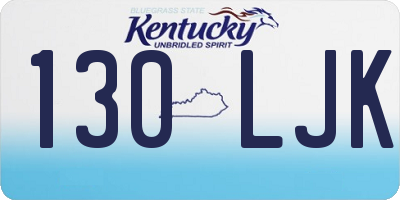 KY license plate 130LJK
