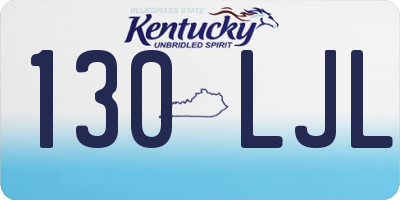 KY license plate 130LJL