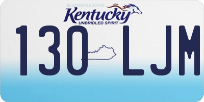 KY license plate 130LJM