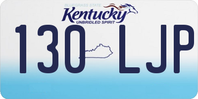 KY license plate 130LJP