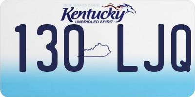 KY license plate 130LJQ