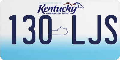 KY license plate 130LJS