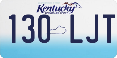 KY license plate 130LJT