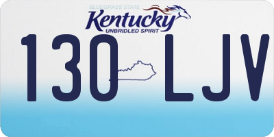 KY license plate 130LJV