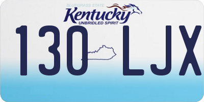 KY license plate 130LJX