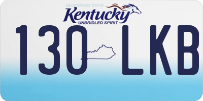 KY license plate 130LKB
