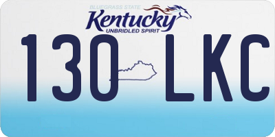 KY license plate 130LKC