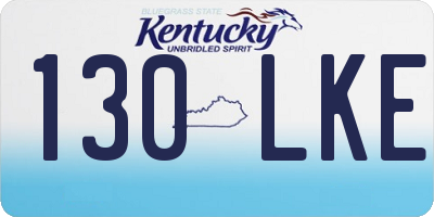 KY license plate 130LKE