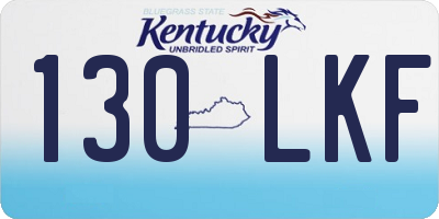 KY license plate 130LKF