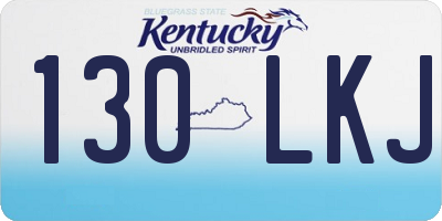 KY license plate 130LKJ