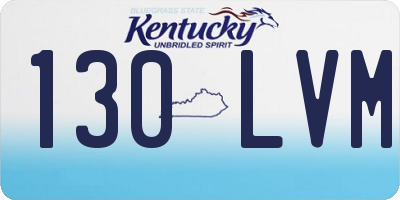 KY license plate 130LVM