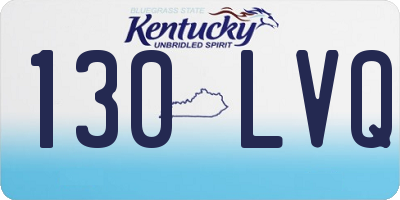 KY license plate 130LVQ