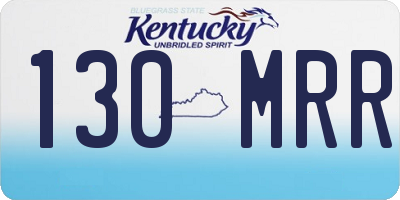 KY license plate 130MRR