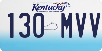 KY license plate 130MVV