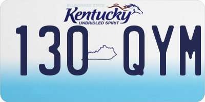 KY license plate 130QYM