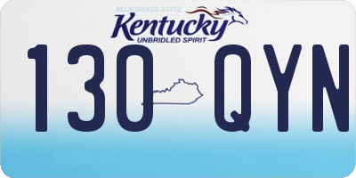 KY license plate 130QYN