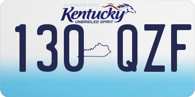 KY license plate 130QZF