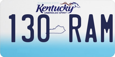 KY license plate 130RAM
