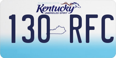 KY license plate 130RFC