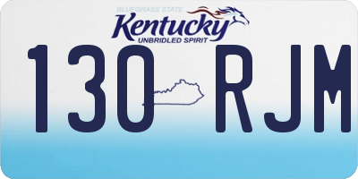 KY license plate 130RJM