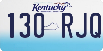 KY license plate 130RJQ